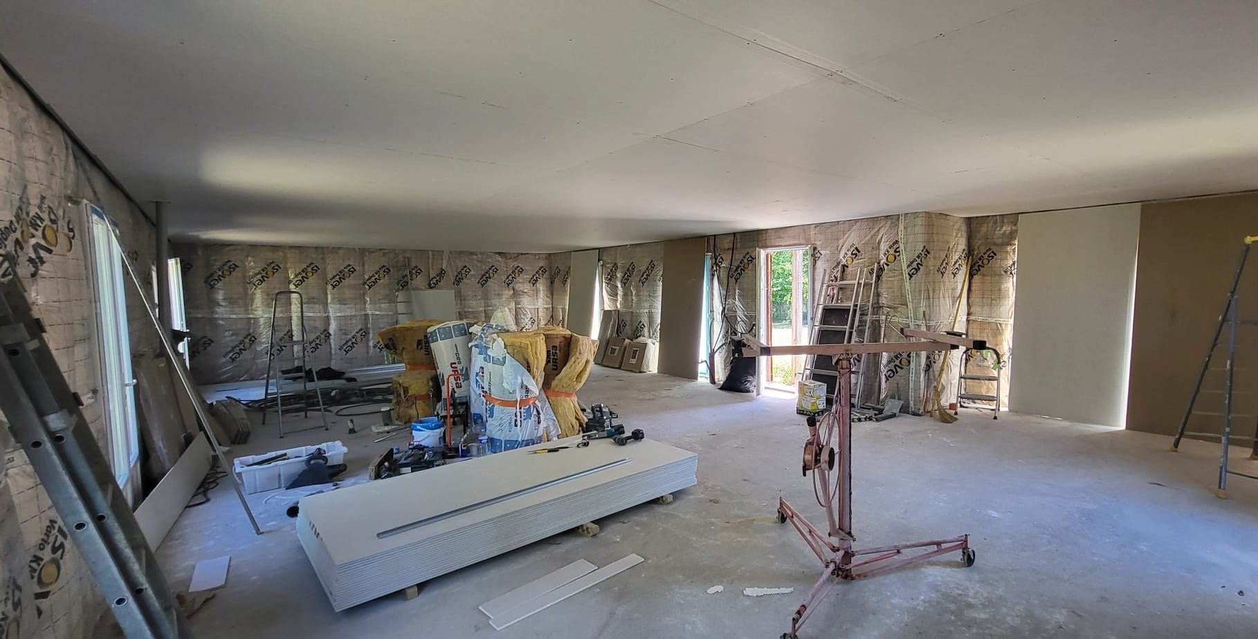 Pose de faux plafond